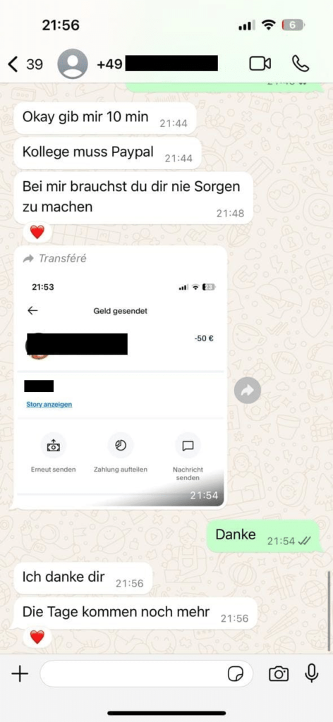 Echtes Kundenfeedback zu OTTGenuss IPTV per WhatsApp